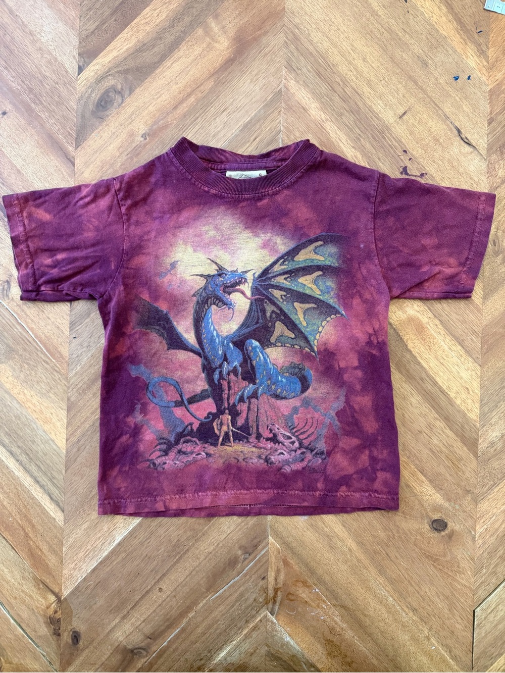 Vintage The Mountain Dragon Graphic Tee Youth Small Made in USA 90s/00s